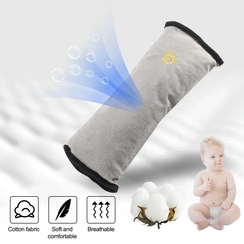 Car Seat Belt Pillow Universal Car Seat Belt Pillow for Kids Adjust Shoulder Toddler Head Protector Baby Sleeping Seatbelt Positioner Plush Cover Pad