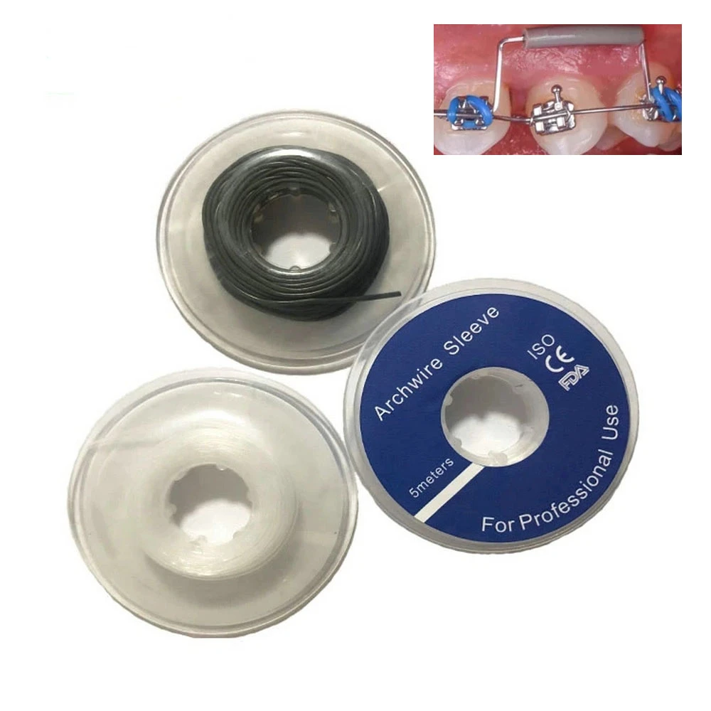 5Meters/Roll Dental ArchWire Sleeves Clear Gray Dental Orthodontic Arch