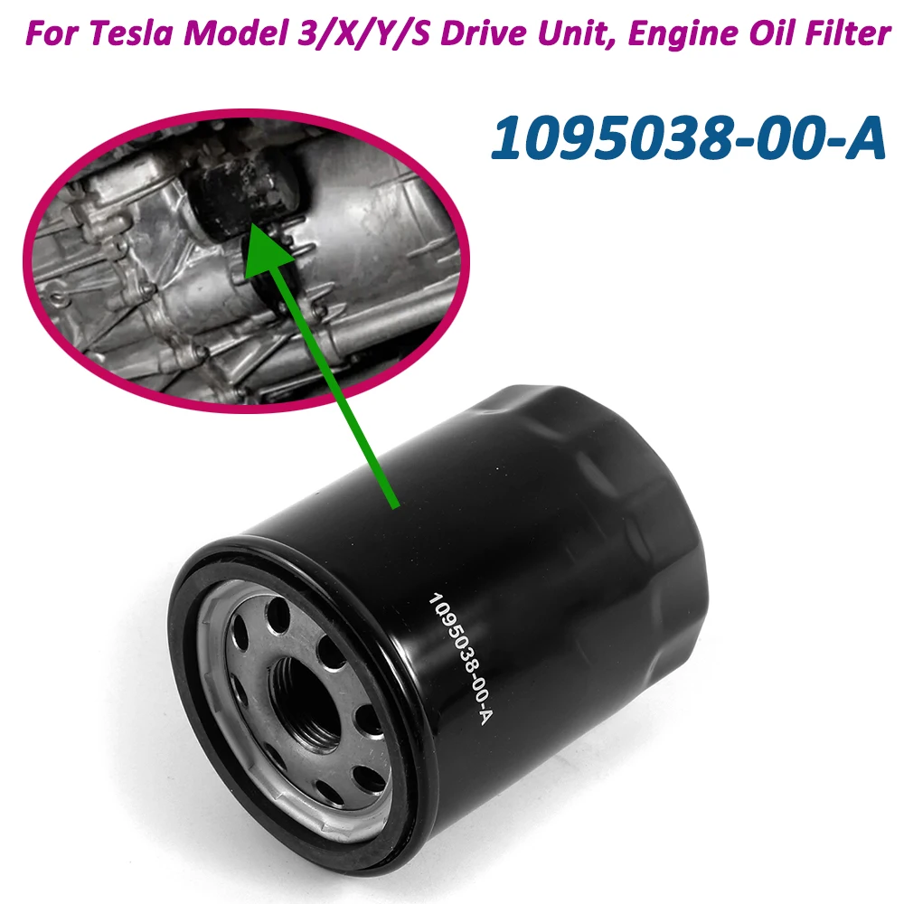 High Performance Black Oil Filter 1095038-00-A For-Model 3/X/Y/S Front Rear Drive Unit Engine Oil Filter 109503800A car oil filter car filter