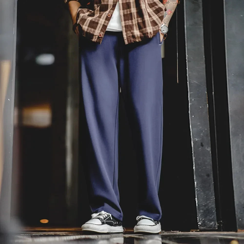 Maden Autumn Casual Air Layer Sweatpants Cityboy Loose Wrinkle Stretch Straight Leg Sports Pants Men&rsquo;s Baggy Trousers casual pants sports pants casual sports pants