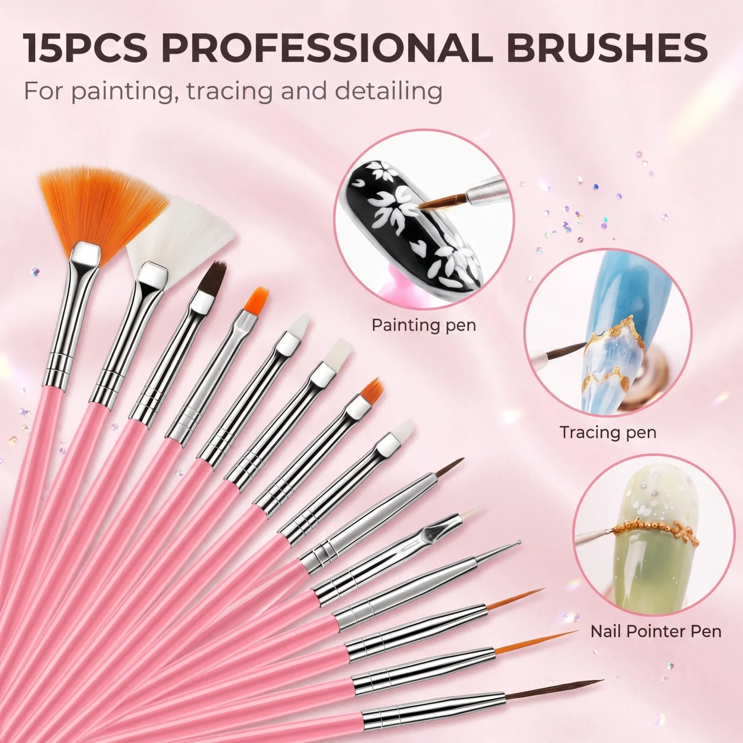 Deluxe Nail Art Brush Set with Versatile Tools