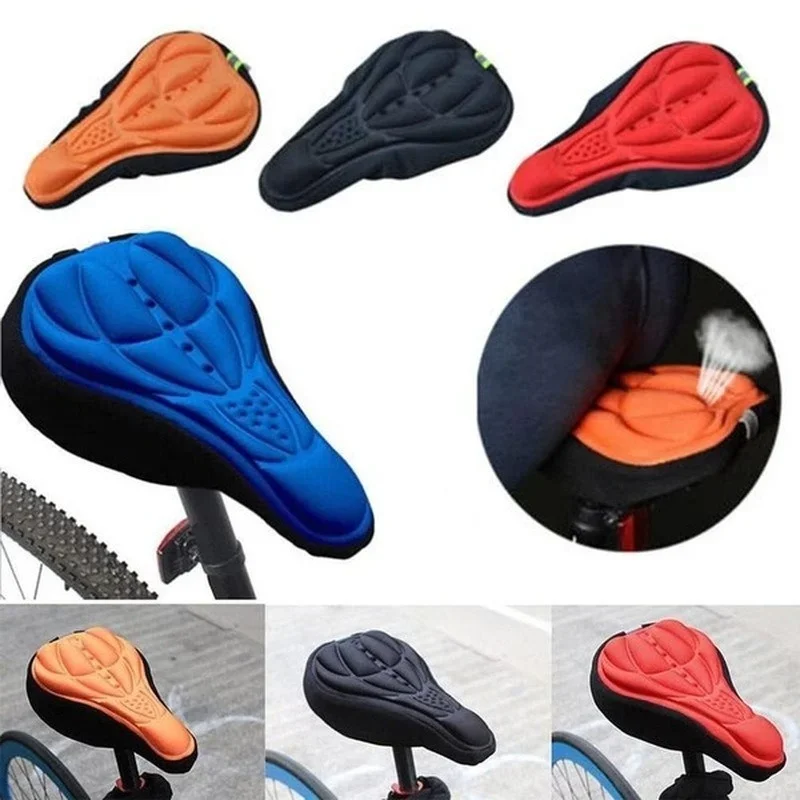 Mountain Bike 3D Saddle Cover Breathable Soft Seat Cushion Bicycle Saddle