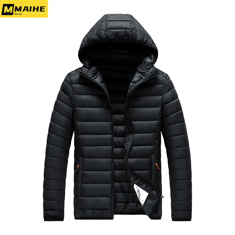 New men's winter parka Hooded waterproof thermal parka Fashion casual plus size 8xl ultra light detachable hat coat Men's parka mens zaful men s vintage alaska the last frontier letter eagle landscape graphic colorblock two tone fleece lined thermal hoodie l light gray