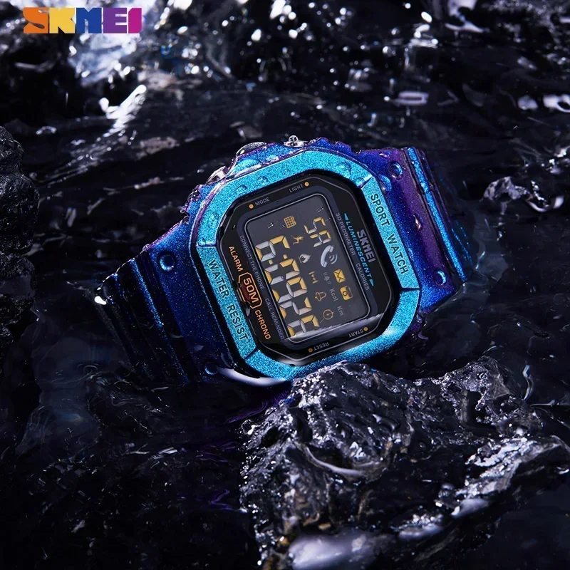 SKMEI Pedometer Calorie Tracker For Iphone Huawei Xiaomi Male relogio Mens Bluetooth Wristwatches 1629 Sport Digital Watch 3