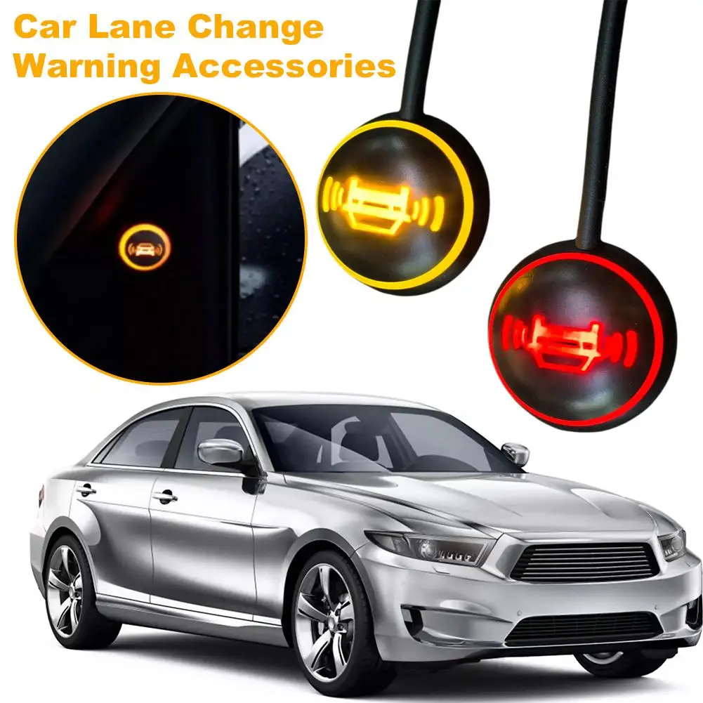 2-Pack Car Blind Spot Detection System with Lane Change Warning Assist Accessories Light Vehicle Driving Alarm Kit Safety I3S1
