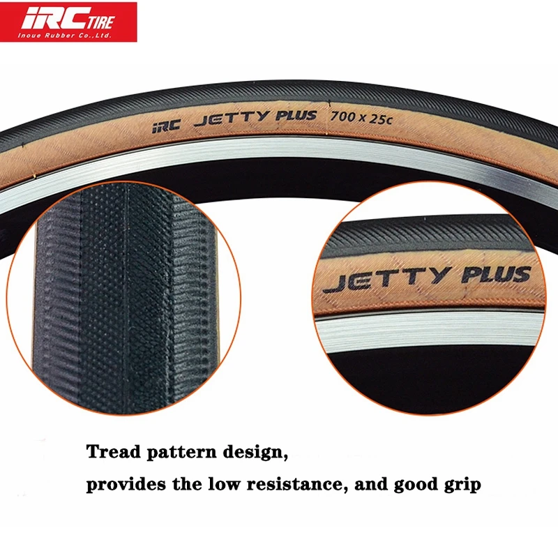 Irc jetty Plus-折りたたみ式ロードバイクタイヤ700x23c,700x25c