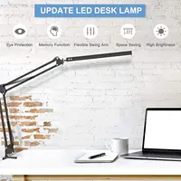 LED Desk Lamp Eye-Caring Adjustable Swing Arm Table Light with Clamp reading lights night light for Study Reading Work Task/Offi 2
