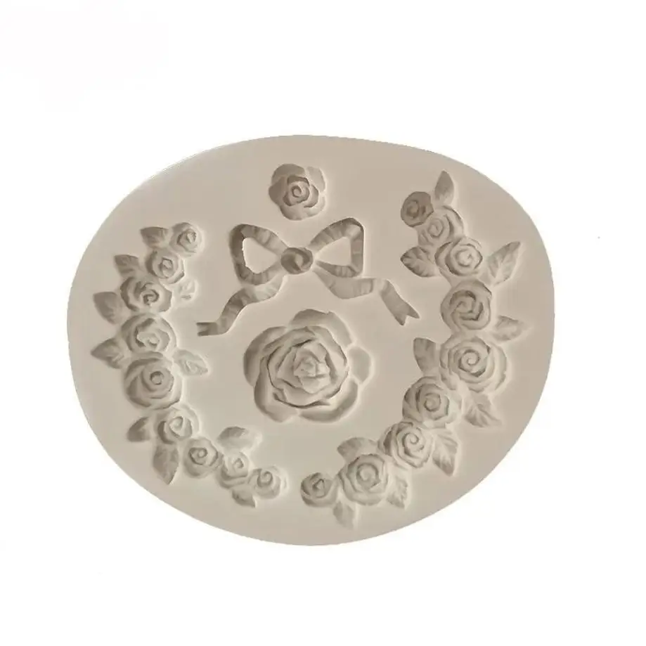 1 Pcs Silicone Fondant Mold Candy Maker DIY Rose Flower Soap Mold Cake Decorating Tool Pastry Cookie Mold Kitchen Baking Tool