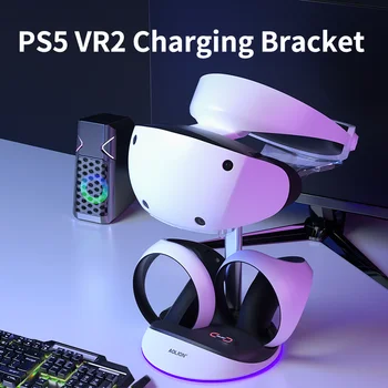 RGB 라이트 핸들 충전 베이스, 디스플레이 브래킷 홀더 포함, PS5 VR2 액세서리