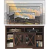 Farmhouse TV Stand for 65 inch TV Farmhouse Entertainment Center with Sliding Barn Doors Console Storage Cabinet for Living Room 4