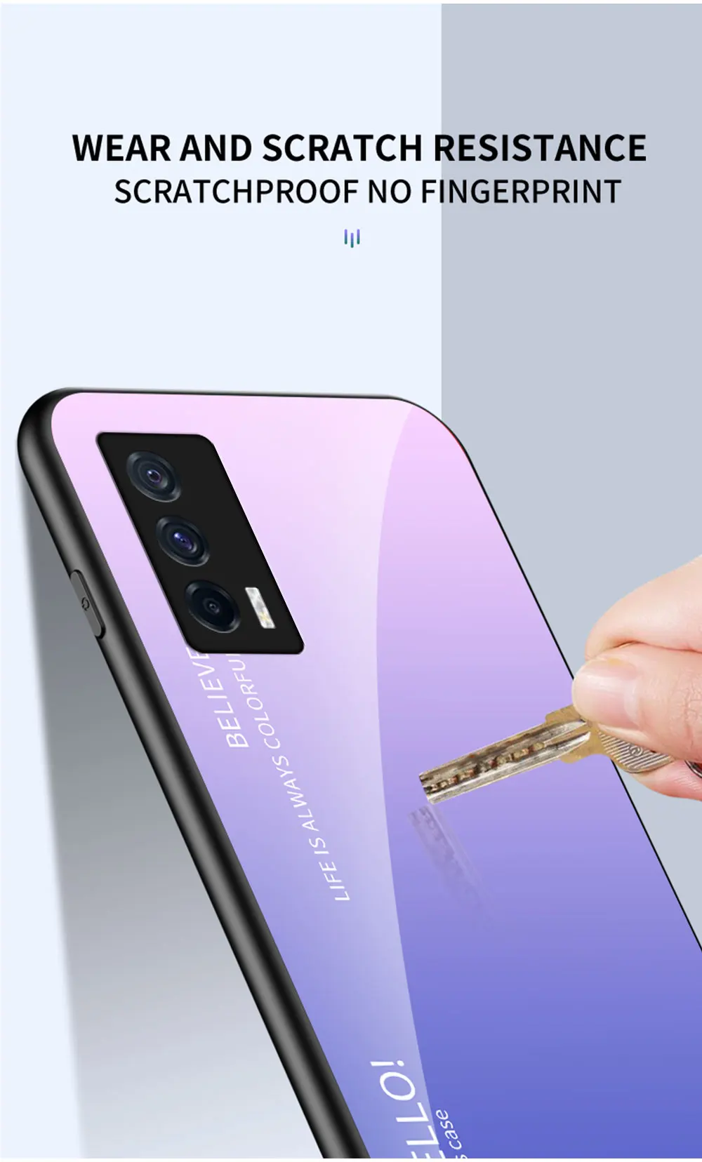 IQOO 9 Pro Case DECLAREYAO Capa de vidro rígido para VIVO IQOO 8 7 5 Pro Neo 6 3 Capa Moldura de silicone Ultra Slim Vidro temperado_voghion.com