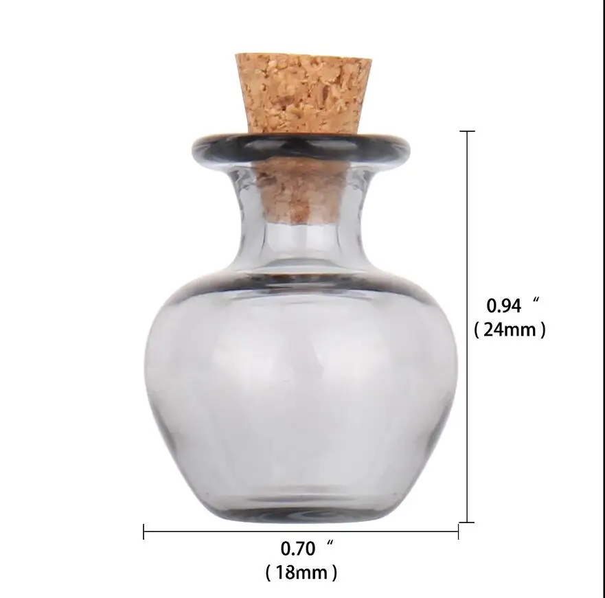 9pcs Miniature Apple Shape Glass Bottles with Cork Stopper Tiny Decorative Jars Small Vials for Dollhouse Decoration DIY Crafts 2