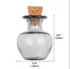 9pcs Miniature Apple Shape Glass Bottles with Cork Stopper Tiny Decorative Jars Small Vials for Dollhouse Decoration DIY Crafts 2