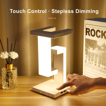 Novelty floating lamp with 10 W  detachable wireless charger decorative light for bedroom/office 2