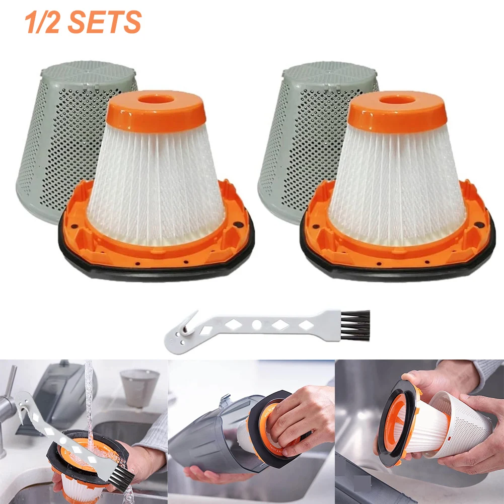 

1/2pcs Filter Replacement Set For BLACK+DECKER 20V MAX POWERCONNECT Dust Collector Cordless Handheld Vacuum Cleaner BCHV001C1