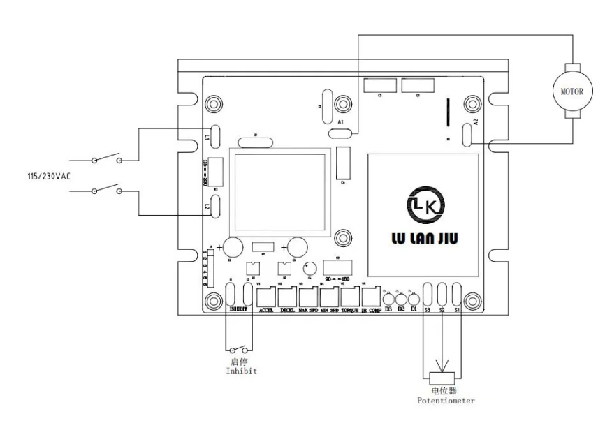 Description Picture 3 of item8pcs DC Motor Driver Controller 15A 115V 230V DC Motor Controller