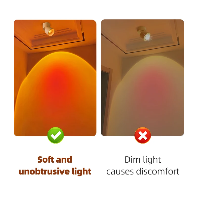 سقف LED بقعة النيون للتدوير غروب الشمس مصباح الحدي...