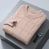 Autumn And Winter Men's Semi-High-Crewneck Mink Cashmere Sweater Padded Knitting With Wool Casual Bottoming Shirt 4