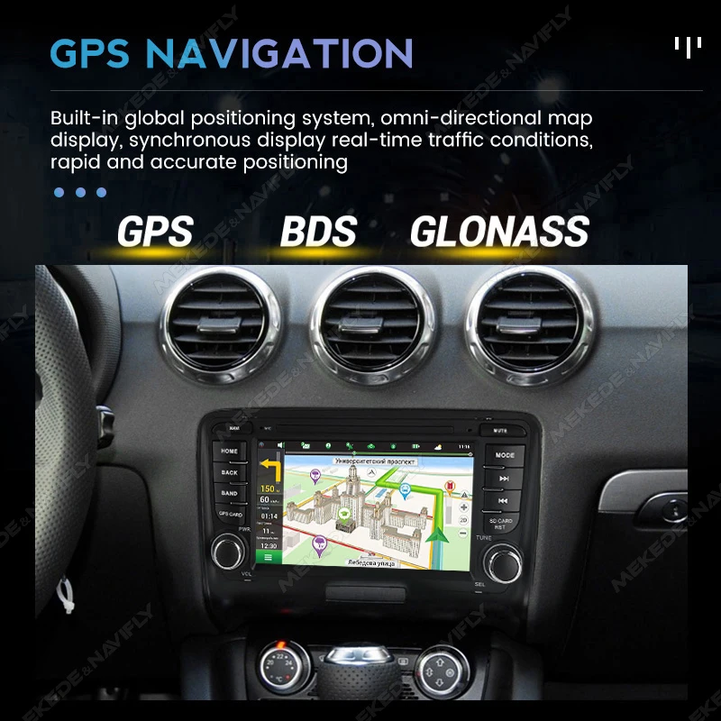 차량용 멀티미디어 플레이어, 아우디 TT MK2 8J 2006 2007 2008-2014 용, 안드로이드 13 오토라디오, GPS 내비게이션, 와이파이 BT 카플레이, 7 인치