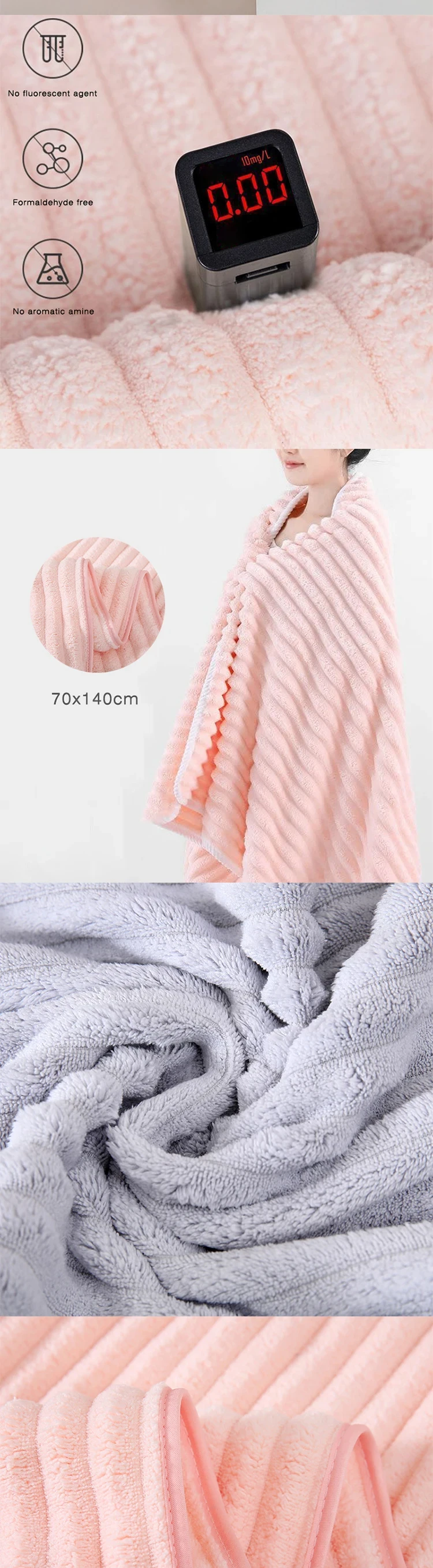 Set aus schnelltrocknenden, ultraweichen Samt-Badetüchern für Spa und Zuhause.