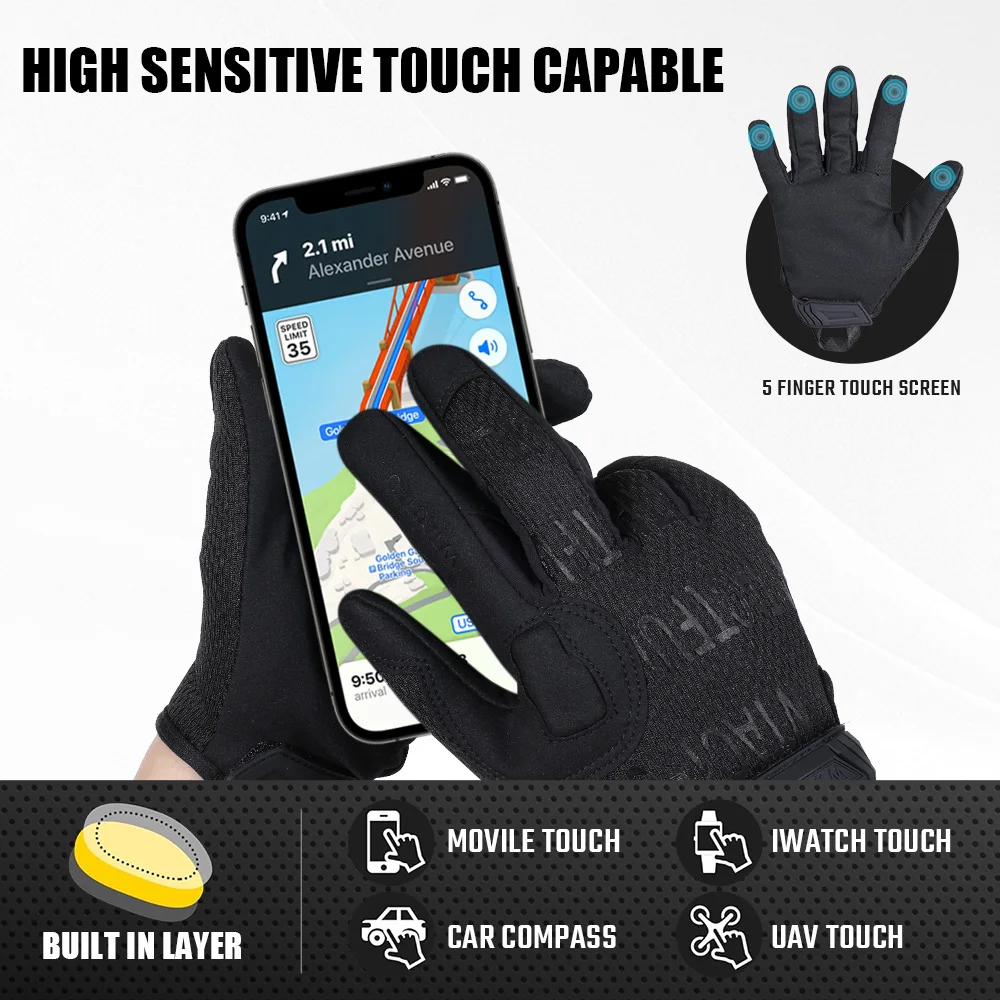 Description Picture 3 of itemCamouflage Tactical Cycling Gloves Sport Ski Bike Hiking Combat Climbing Shooting Hunting Riding Non-slip Full Finger Mitten Men