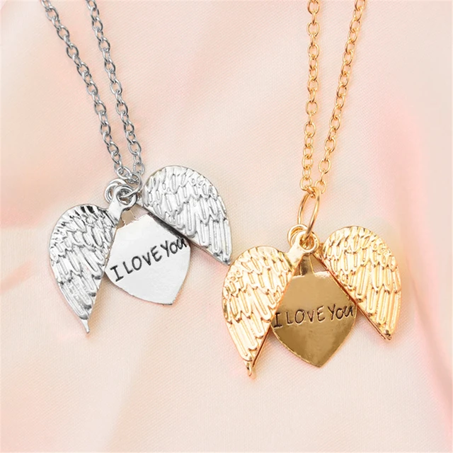 Open Crystal Heart Angel Locket | Gracie Roze