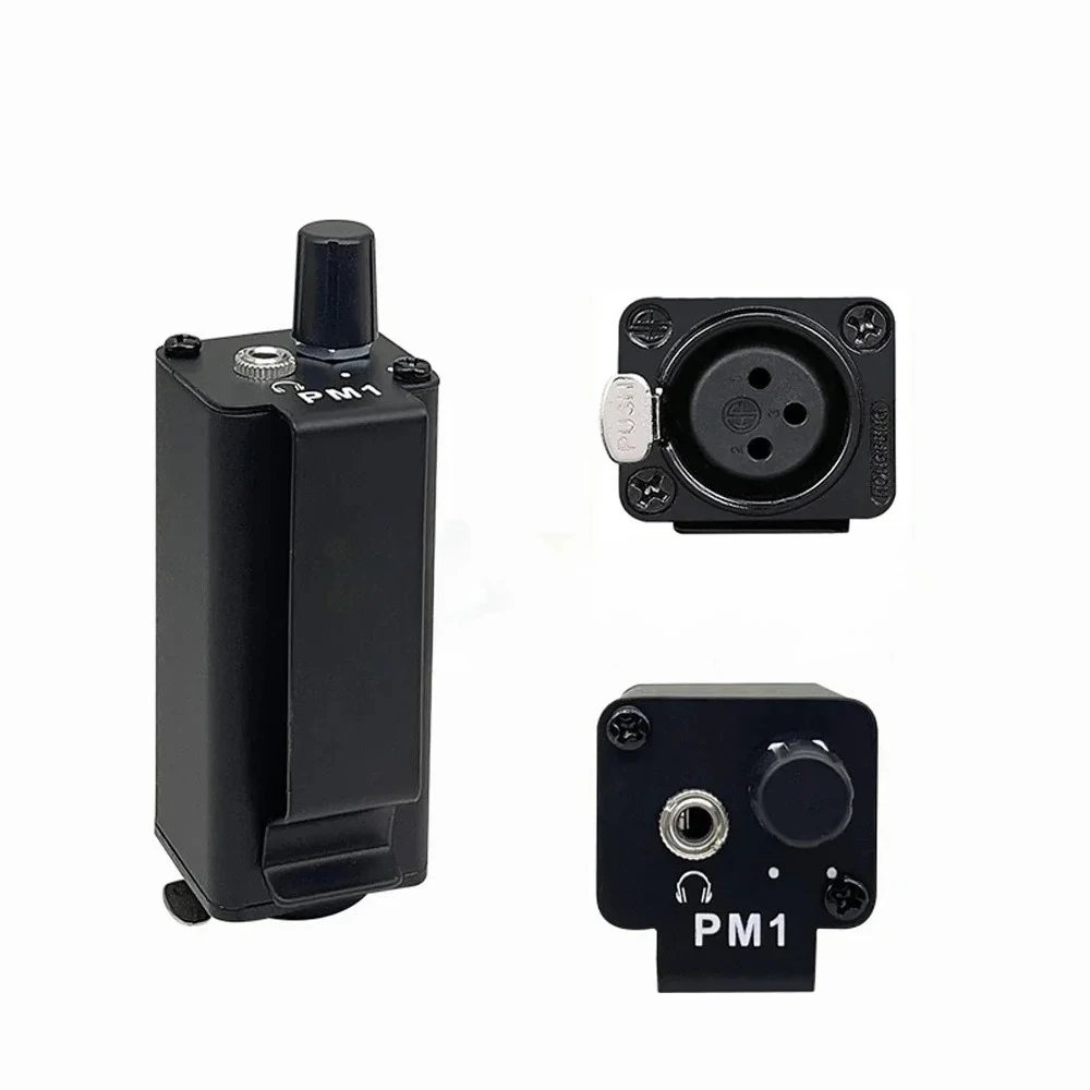 미니 헤드폰 앰프 XLR to 3.5MM 오디오 인터페이스 앰프 컨버터 클립 마운트 휴대용 헤드폰 앰프 컨버터