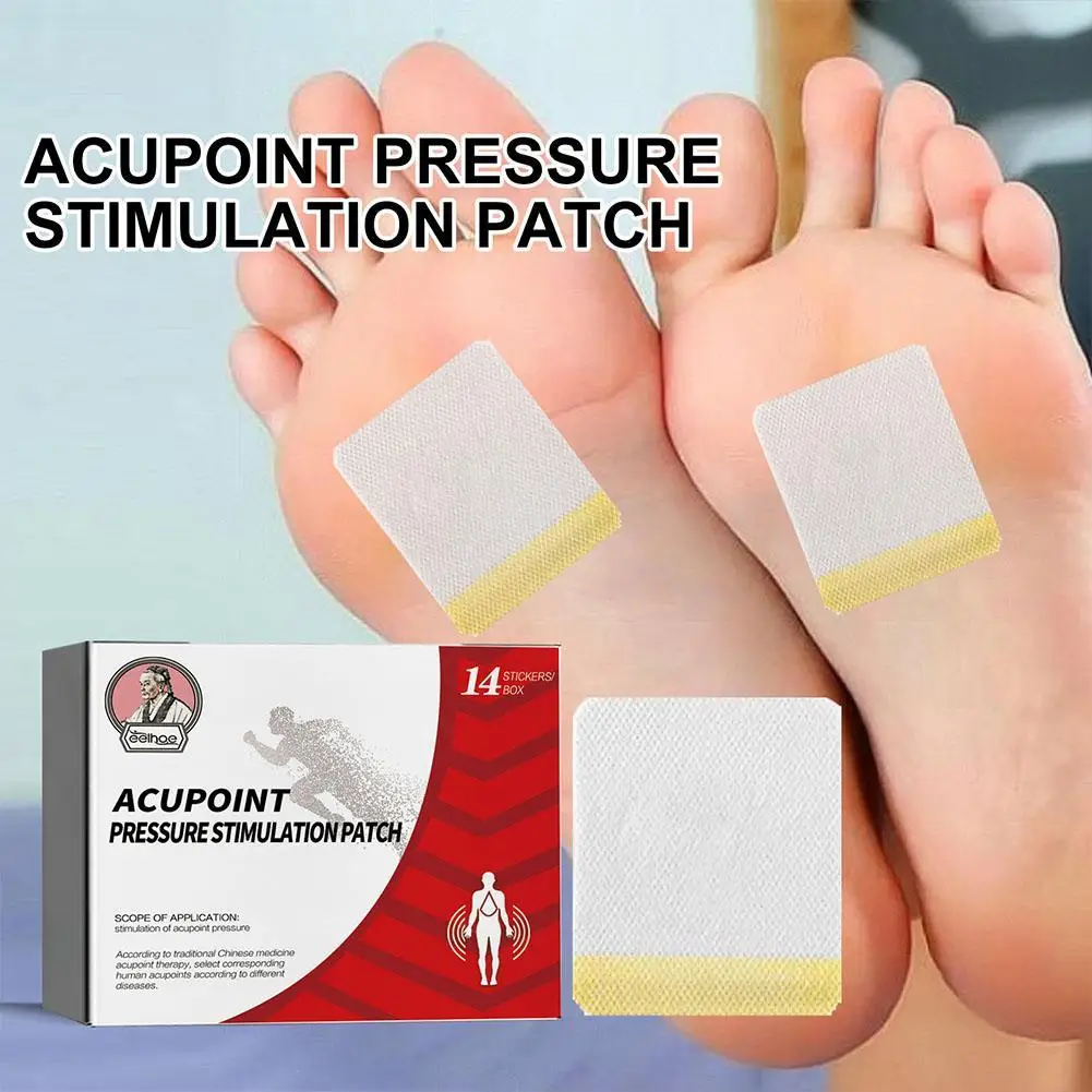 Acupoint Pressure Stimulation Patch Diabetic Paste Acupoint Pressure Patch Paste Leg Soothing Patches Massage 14Pcs/1box