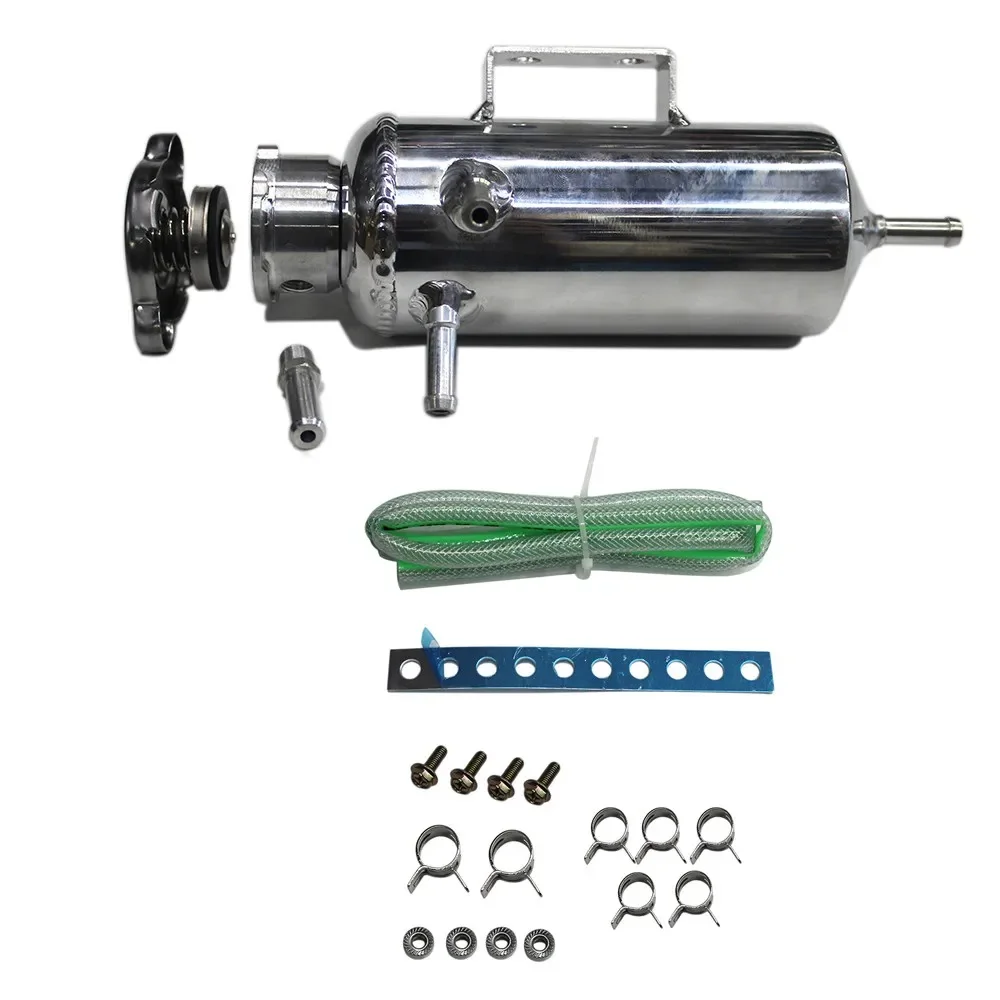 

Auto Overflow Catch Can Water Cooler Tank Coolant Reservoir Bottle Kit Car SUV Aluminum 350ML