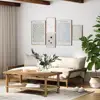 Rectangle Coffee Table with Storage 2-Tier Structure Solid Wood Legs Natural Seagrass Shelf Living Room Organization 5