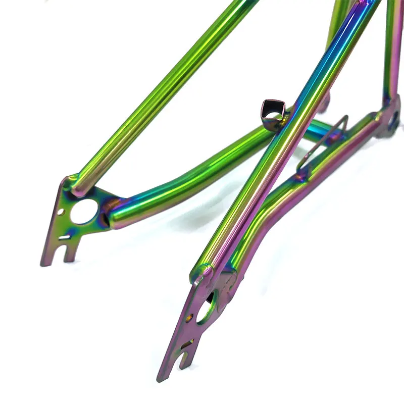 Titanium Rear Triangle Folding Bike 16 20 Inch Rim Disc Brkae 112mm 130mm 135mm Bicycle Frame Accessories For Brompton 3Sixty