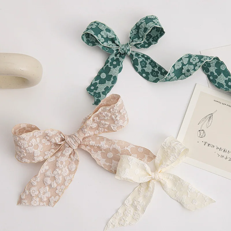 2.5/4cm 10 Yards Camellia Relief Flower Wave Ribbon for Gifts Wrapping Bouquets Bow Hair Ornaments DIY Crafts Wedding Decoration