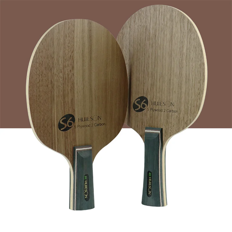 Huieson Professional Table Tennis Blade S6 Outer Carbon Walnut Ayous 7