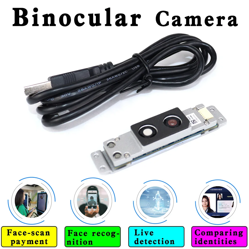 Câmera Infravermelha Binocular Sensor ir Módulo de Visão Estéreo ai Robot Machine Olhos Reconhecimento Facial Detecção ao Vivo Visual Desenvolver
