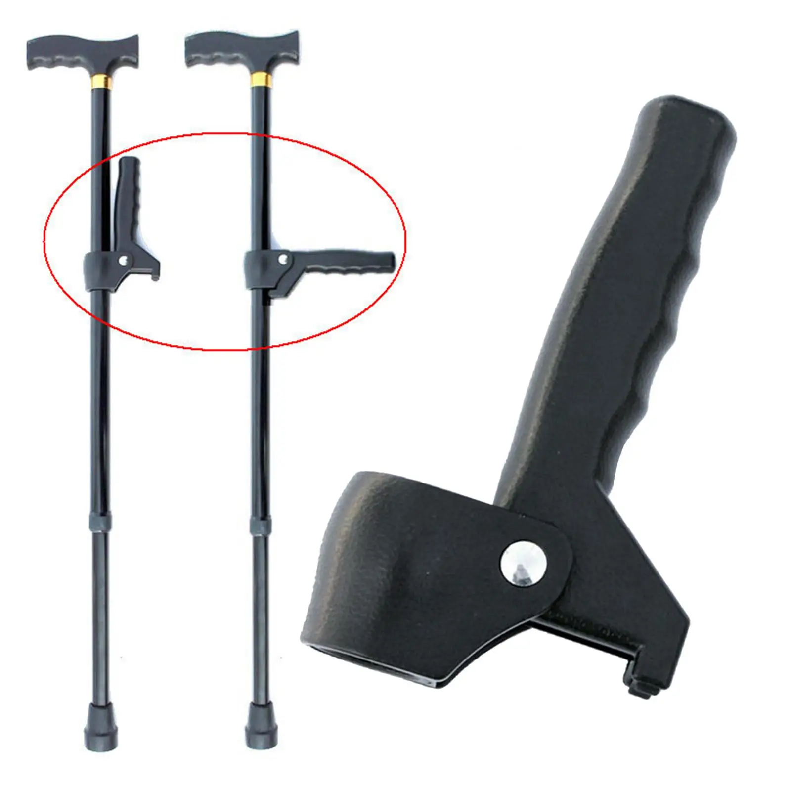 Walking Cane Accessory Extra Handle Old Man Elderly Booster Walking Stick Auxiliary Handle Great Gifts Lightweight Crutches 4