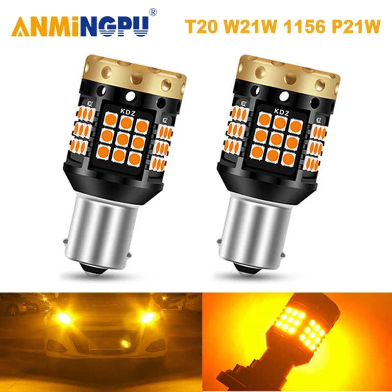 Anmingpu 2X Signal Lamp No Hyper Flash P21W Led Ba15S 1156 Bau15S Py21W 303Smd T20 W21W Led 7440 Error Free Turn Signal Light
