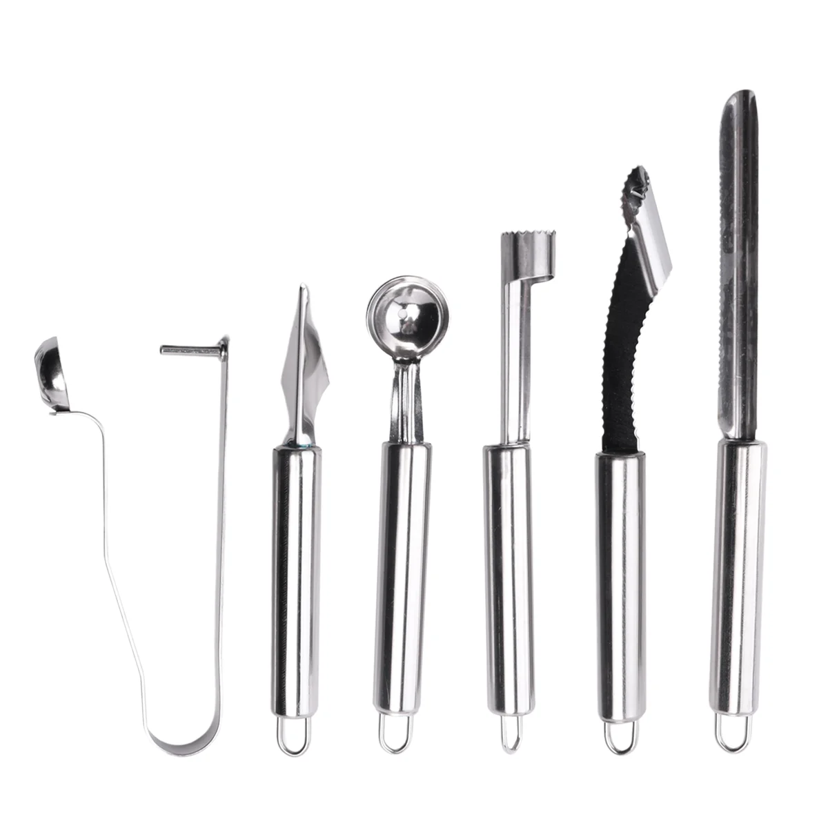 

6 Pcs Jalapeno Pepper Corer Tools,Stainless Steel Fruit and Vegetable Corer,Cherry Pitter Zucchini Corer