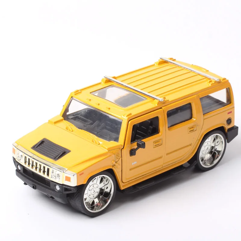 Car Only 1/32 Scale Jada Toys Big Times 2003 Hummer H2 Model Car Toy Diecasts & Toy Vehicles For Collectible Yellow no box jada 1 24 scale classic 1958 cadillac series 62s with action figure freddy krueger diecasts