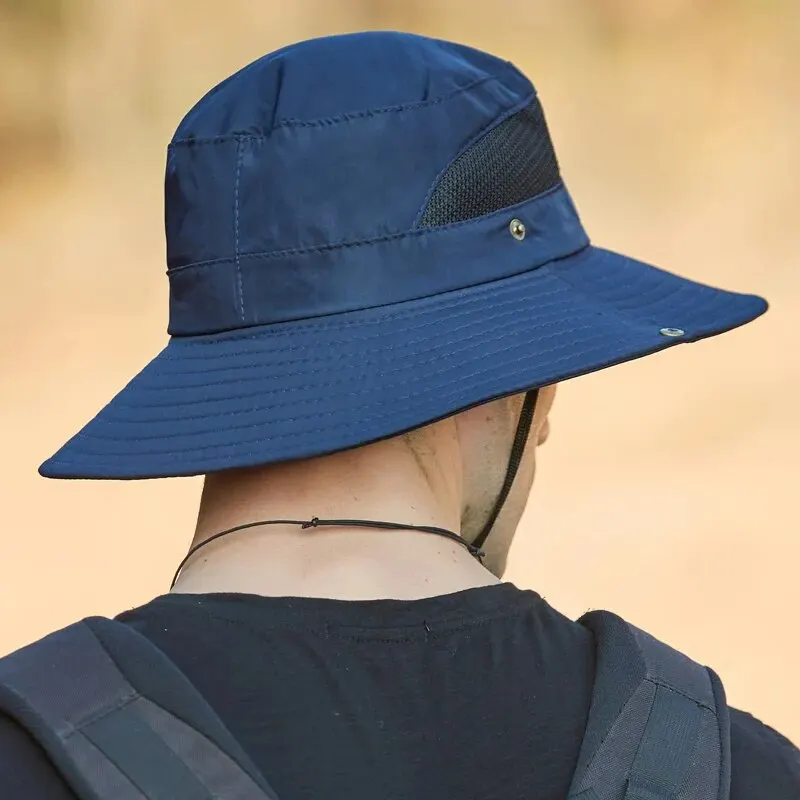 Hot Sale Xioguan 100% Polyester 9201 New Summer Breathable Fisherman Outdoor Mountaineering Big Eaf Sunshade Benni Hat_voghion.com