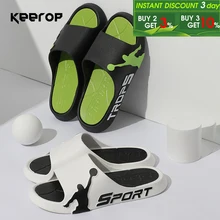 KEEROP 2022 Men's Casual Slippers EVA Soft Sole Slippers For Men Anti-slip Outdoor Beach Summer Sandals Bathroom Home Flip Flops