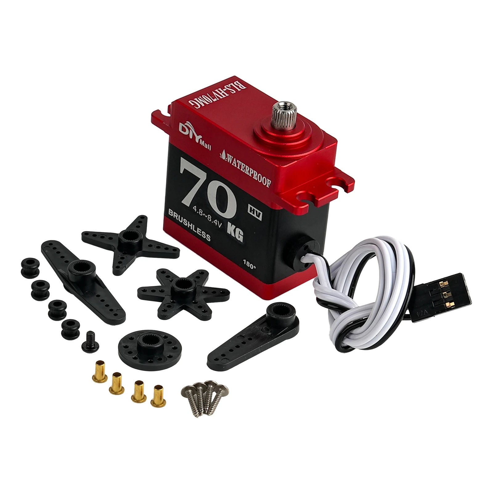 BLS-HV70MG 70KG Digital Servo Waterproof IP66 Large Torque Brushless Motor Steel Gear Servo for 1/8 1/10 RC Car Crawler Robot
