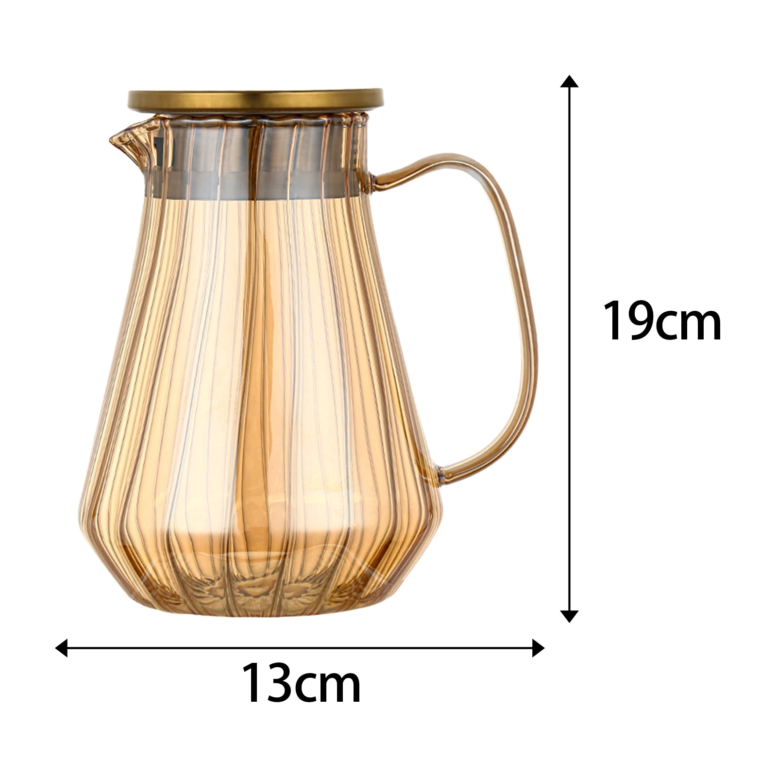 1.2L Glass Jug Multipurpose Large Capacity Portable Water Pitcher glass pitcher cold water jug for Hot Cold Beverage Loose Leaf Office Lemonade Kitchen