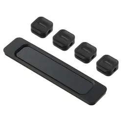 Magnetic Silicone Cable Organizer and Desktop Clip (Black 1)