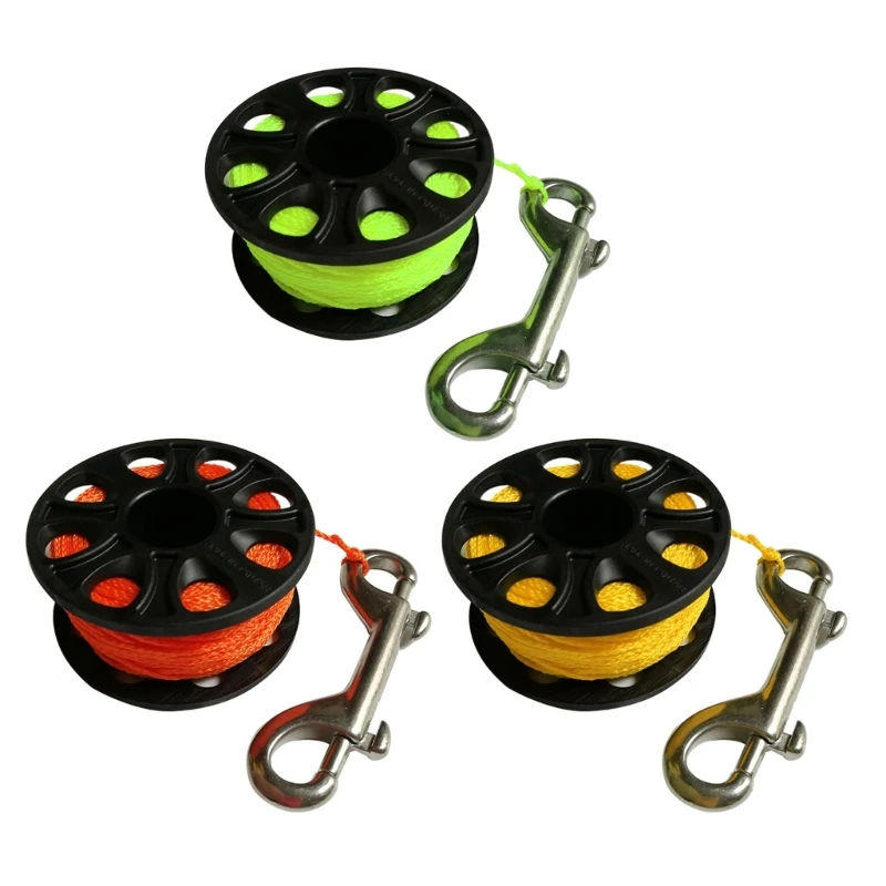 

448D Diving Finger Spool Guide Line with Double-Ended Bolts Hook Finger Spool Dive Reel for Diving Snorkeling