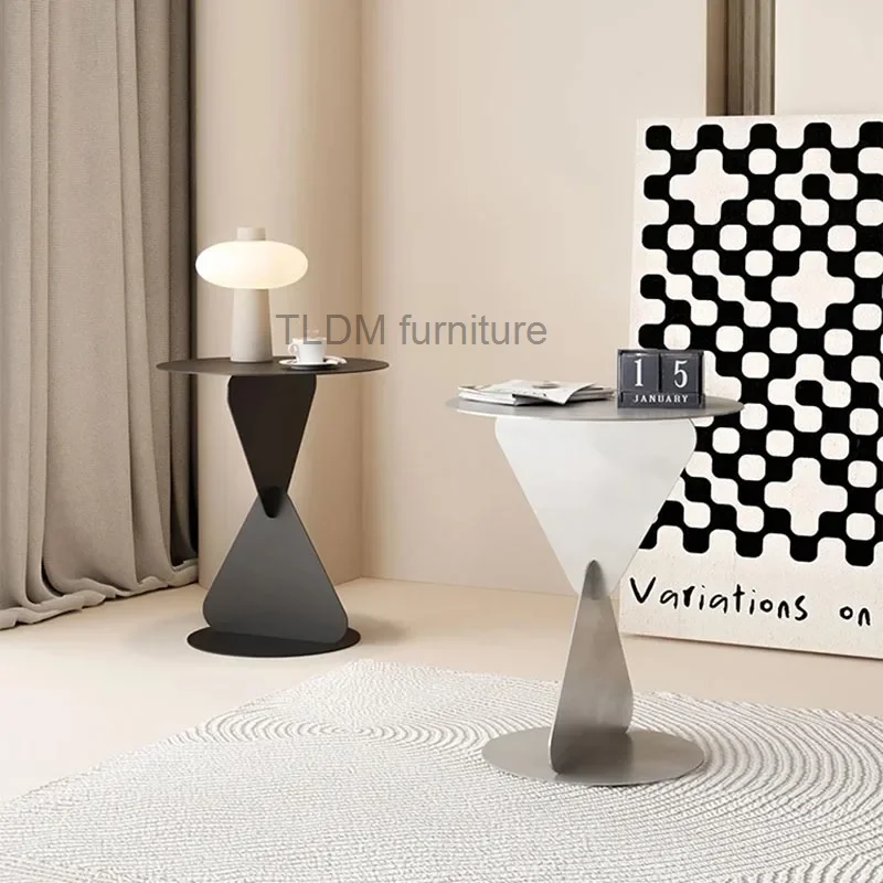 

Designer Metal Coffee Table Nordic Aesthetic Bedroom Sofa Side Coffee Tables Removable Round Stolik Kawowy Living Room Furniture