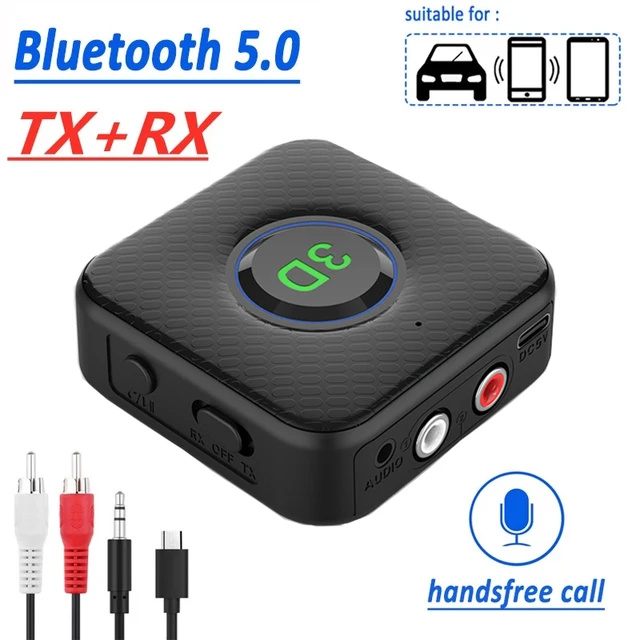 New 6 in 1 Long Range Bluetooth 5.1 Audio Transmitter Receiver RCA 3.5mm  AUX Stereo Wireless Adapter For PC TV Headphones - AliExpress