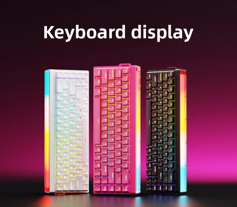 EWEADN DK68 무선 블루투스 트라이 모드 기계식 키보드 유선 마그네틱 스위치 게이밍 오피스 RGB 라이트 드라이버