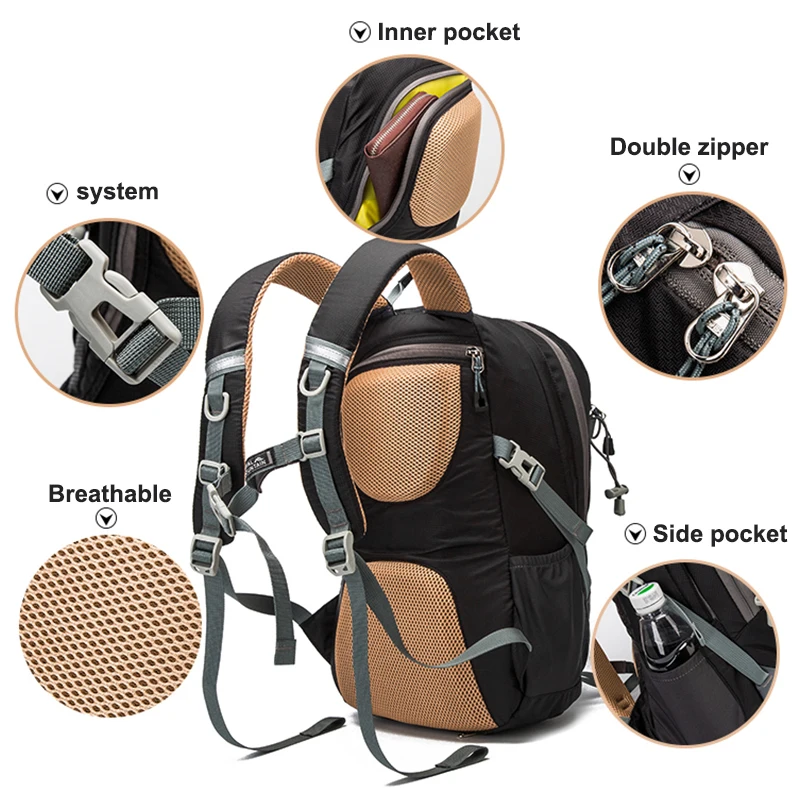 Travel Backpack Men's & Women's High-quality Nylon Waterproof Hiking Mountaineering Backpacks Large Capacity Outdoor Sport Bag 4