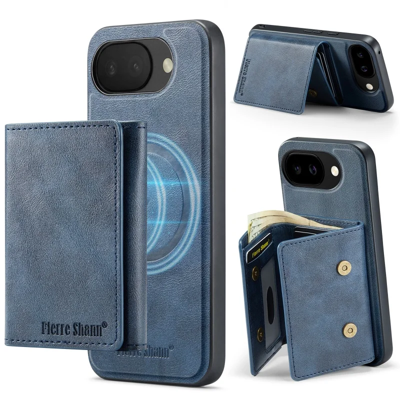 Magsafe Wallet Leather Phone Case with Card Holder & Cash Bag