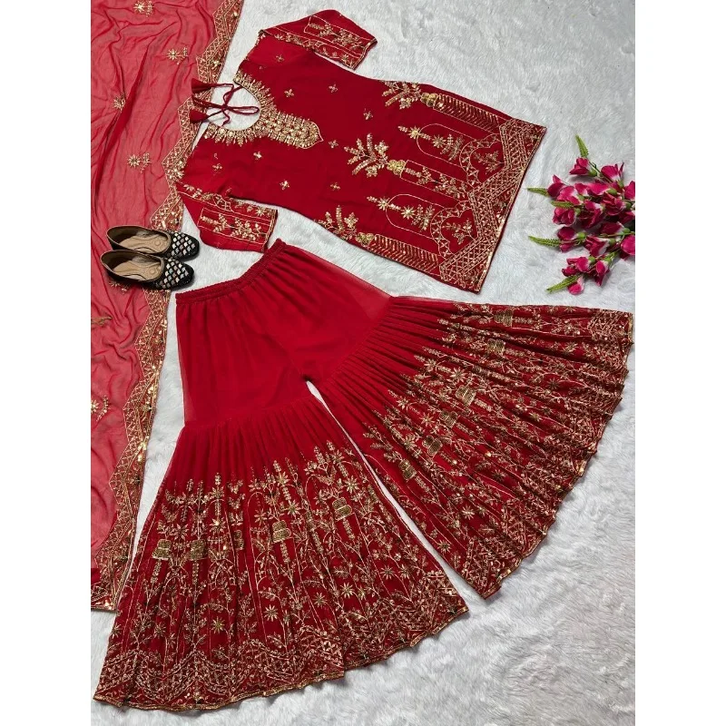 Indian Dress Salwar Kameez Party Wear Wedding Pakistani Suit indian sari top